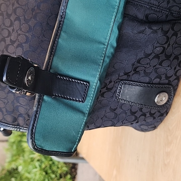 Coach Black Monogram Messenger Bag - Picture 10 of 16